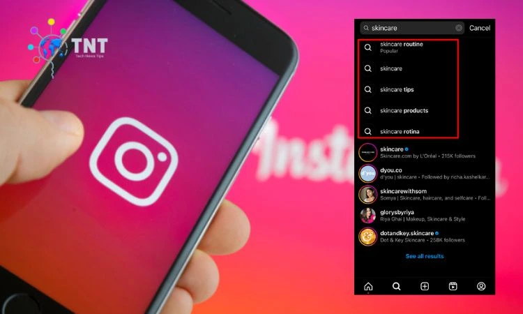 Instagram searchable keywords